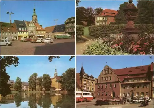 Pulsnitz Platz der Befreiung der Befreiung mit HO-Gaststätte "Ratskeller" 1975