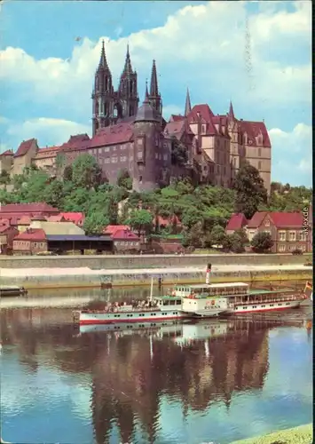 Ansichtskarte Meißen Albrechtsburg und Dom 1974