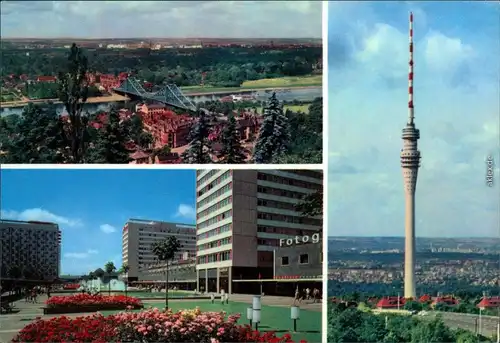 Pappritz-Dresden Blick von der Loschwitzhöle zum Blauem Wunder 1986