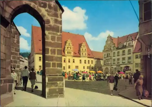 Ansichtskarte Meißen Marktplatz mit Rathaus 1966
