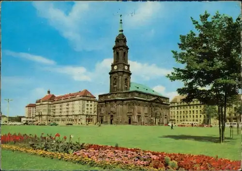 Ansichtskarte Innere Altstadt-Dresden Kreuzkirche am Altmarkt 1967