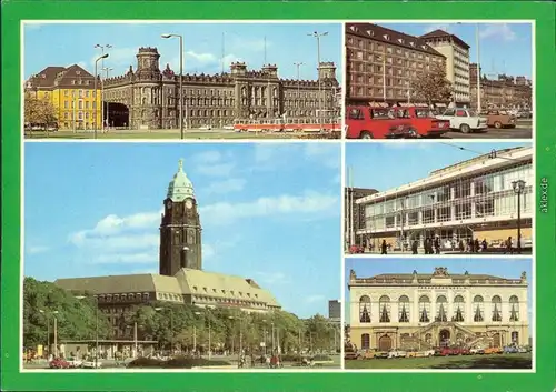 Altstadt Dresden Pirnaischer Platz, Rathaus, Kulturpalast, Verkehrsmuseum 1987