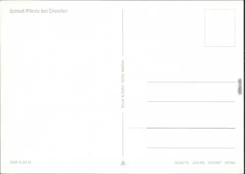 Ansichtskarte Pillnitz Schloss Pillnitz 1983