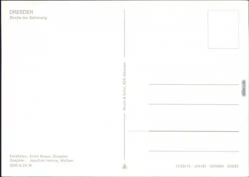 Innere Neustadt-Dresden Hauptstraße / Straße der Befreiung / Königstraße 1981