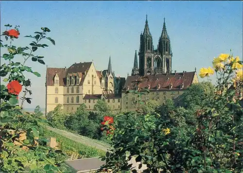 Ansichtskarte Meißen Schloss Albrechtsburg und Dom 1990