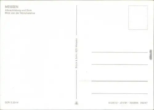 Ansichtskarte Meißen Schloss Albrechtsburg und Dom 1981
