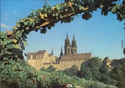 Ansichtskarte Meißen Schloss Albrechtsburg und Dom 1984