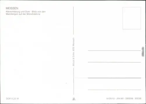 Ansichtskarte Meißen Schloss Albrechtsburg und Dom 1984