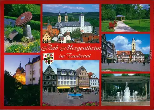 Bad Mergentheim Schloss, Museum, Park, Rathaus, Markt, Brunnen 1995