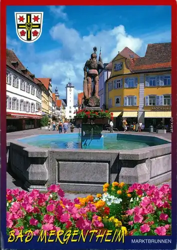 Ansichtskarte Bad Mergentheim Marktbrunnen 1995