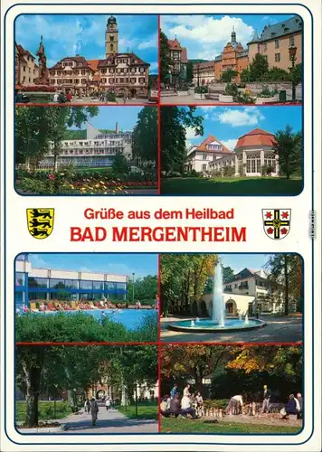 Bad Mergentheim Markt Kirche Schloss Museum Schwimmhalle Park Springbrunnen