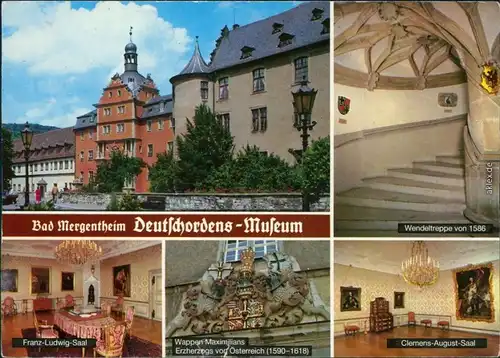 Bad Mergentheim Deutschordens-Museum: Treppe, Saal, Wappen Maximilians 1992