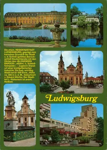 Ludwigsburg Residenzschloss Seeschloss Monrepos Stadtkirche Pfarrkirche 1995