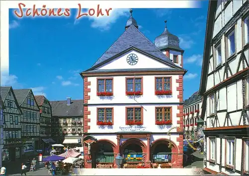 Ansichtskarte Lohr am Main Rathaus 1995