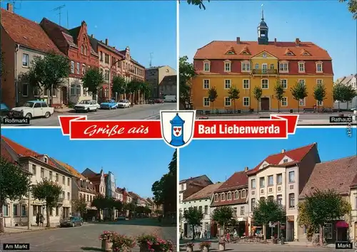 Ansichtskarte Bad Liebenwerda Roßmarkt, Rathaus, Markt 1995