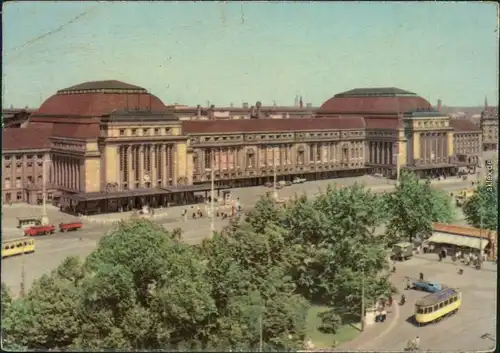 Ansichtskarte Leipzig Hauptbahnhof 1959