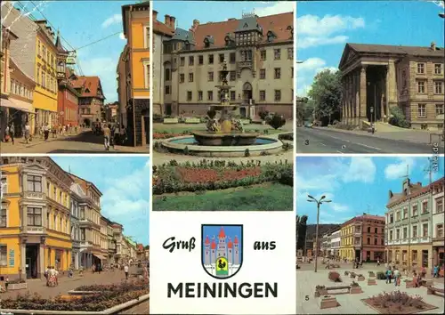 Meiningen 1 + 4 Georgstraße, Schloß Elisabethenburg,  Platz der Republik 1982