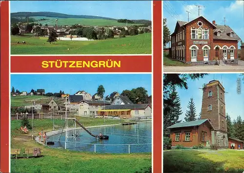 Stützengrün  Gasthaus "Bahnschlößchen", Naherholungszentrum,  Kuhberg 1981