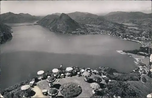 Lugano Lago di Lugano visto dal Brè Kulm/Luganer See vom Bre 1956