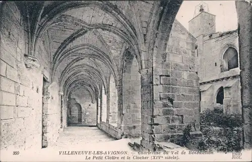 Ansichtskarte Villeneuve-lès-Avignon Partie im Benedikter Kloster 1922 