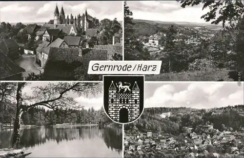 Gernrode-Quedlinburg Panorama-Ansichten von der Stadt und dem See 1983