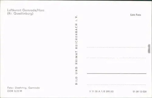 Gernrode-Quedlinburg Panorama-Ansichten von der Stadt und dem See 1983