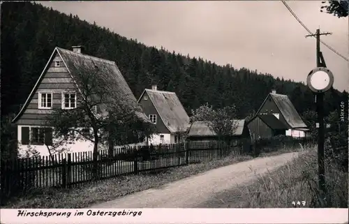 Ansichtskarte Hirschsprung-Altenberg (Erzgebirge) Fachwerkhäuser 1964