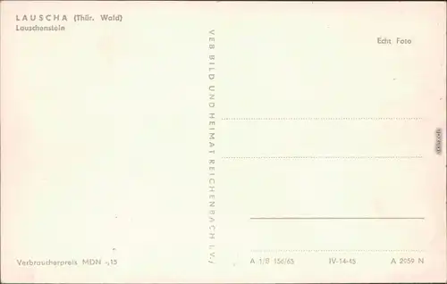 Ansichtskarte Lauscha Lauschenstein - Wanderherberge 1965