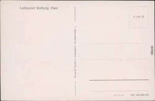 Ansichtskarte Stolberg (Harz) Häuseransicht 1945