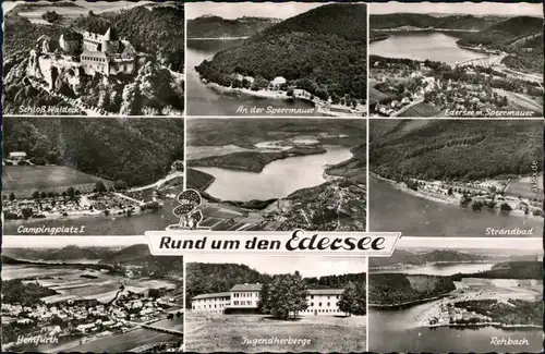 Waldeck (am Edersee) Schloß Waldeck, Sperrmauer, Edersee, Campingplatz uvm. 1968