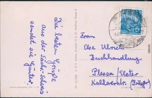 Pfaffendorf-Königstein (Sächsische Schweiz) Pfaffenstein und Barbarine 1956