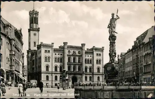 Ansichtskarte Zittau Rathaus 1964