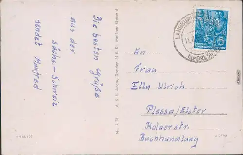 Kirnitzschtal Kuhstall, Himmelsleiter - Sächsische Schweiz - Zeichnung 1955