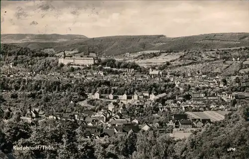 Ansichtskarte Rudolstadt Panoramablick 1960