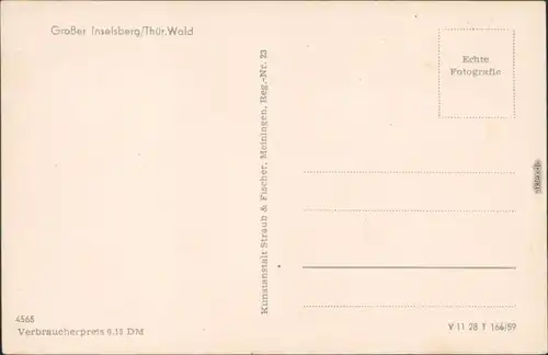 Ansichtskarte Brotterode Großer Inselberg / Inselsberg 1959