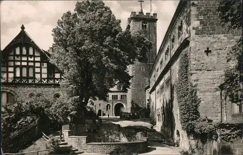 Ansichtskarte Eisenach Wartburghof 1964