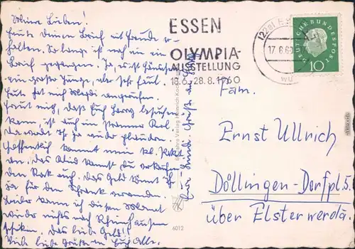 Ansichtskarte Bredeney-Essen (Ruhr) Baldeneysee mit Villa-Hügel 1960