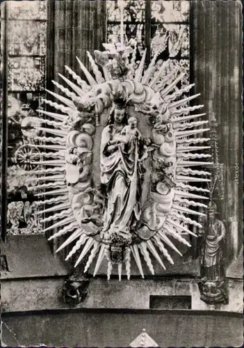 Ansichtskarte Aachen Strahlenmadonna am Dom 1967