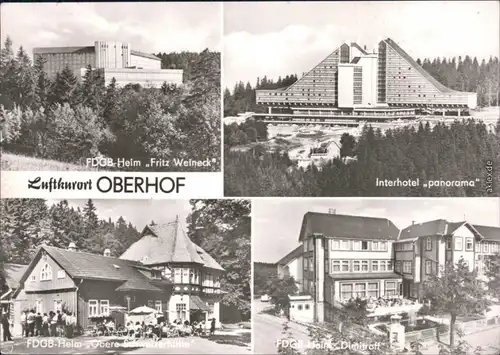 Oberhof (Thüringen) FDGB-Heim Fritz, Interhotel  FDGB-Heim Dimitroff 1982