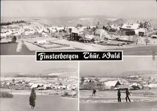 Ansichtskarte Finsterbergen-Friedrichroda Panorama-Ansichten, im Winter 1977