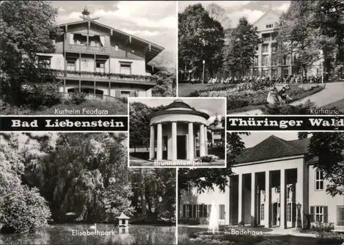 Bad Liebenstein Kurheim Feodora, Kurhaus, Elisabethpark, Badehaus 1976