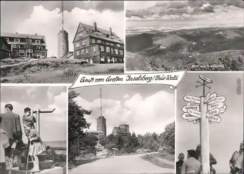 Ansichtskarte Brotterode Wetterwarte und Panoramablick 1972