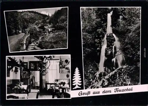 Brotterode-Trusetal HO-Gaststätte Wasserfall - Außen- und Innenansicht   1962