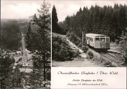 Lichtenhain/Bergbahn-Oberweißbach Oberweißbacher Bergbahn 1974