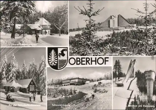 Oberhof Schweizerhütte, Schuderbachswiese, Schanzenbaude, Rennsteigschanze 1974