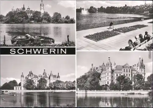 Ansichtskarte Schwerin Schweriner Schloss mit Pfaffenteich 1983