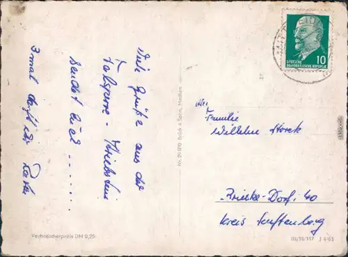 Ansichtskarte Lauenhain-Mittweida Burg, Stausee mit Dampfer 1963