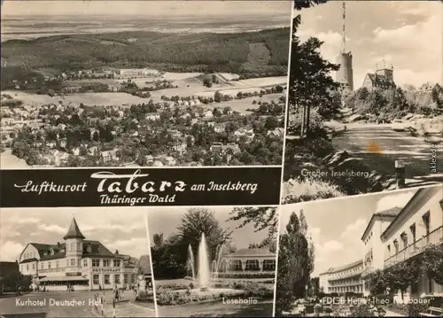 Tabarz/Thüringer Wald Luftbil Inselberg, Kurhotel Deutscher Hof, Lesehalle