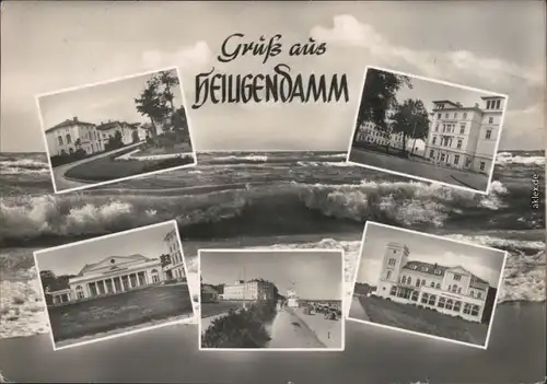 Ansichtskarte Heiligendamm-Bad Doberan Meer - Ferienanlagen und Strand 1964