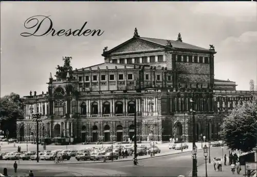 Ansichtskarte Innere Altstadt-Dresden Semperoper 1987